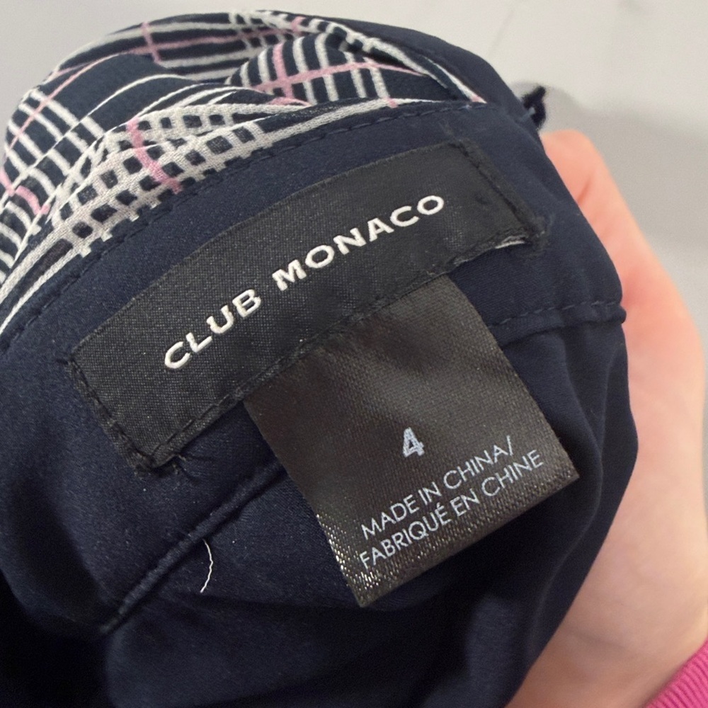 NWT Club Monaco Plaid Cross-Back Dress - Picture 11 of 11